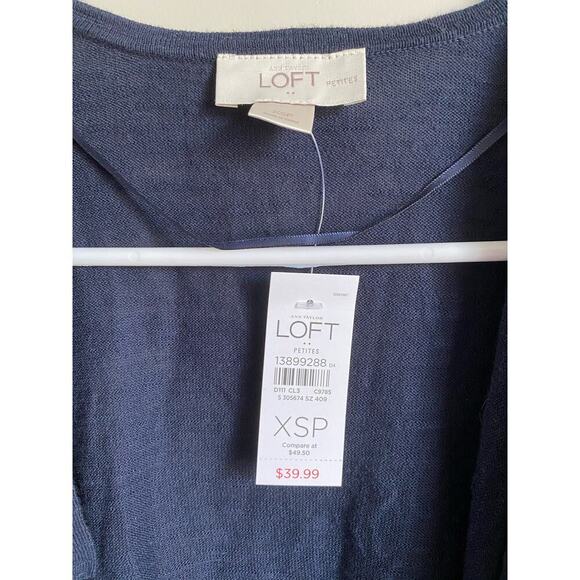 Ann Taylor LOFT Navy XSP Cardigan - Picture 2 of 7